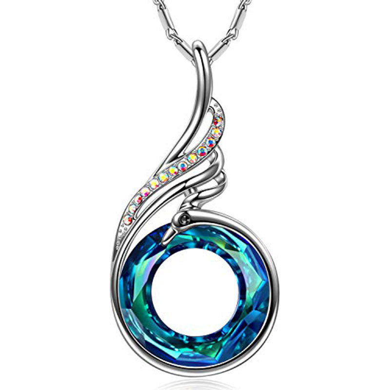 Wholesale Colorful crystal phoenix earrings